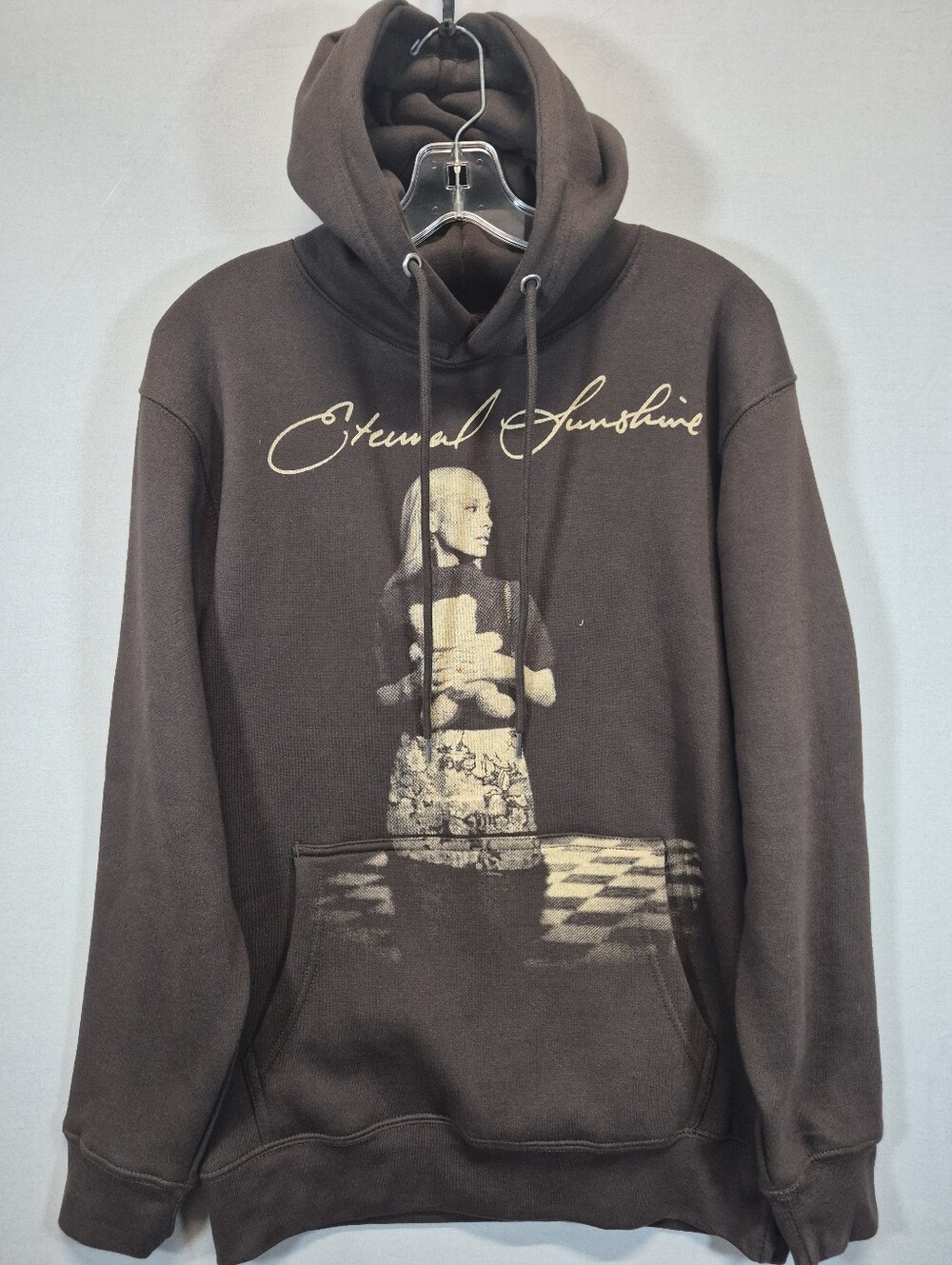 Streetwear USA Eternal Sunshine Tour Hoodie Small Brown Graphic Pullover Sweatsh